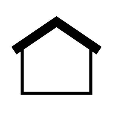 Basit tasarım evi simgesi. Düzenlenebilir vektör.