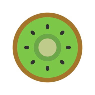 Düz tasarım kivi ikonu. Düzenlenebilir vektör.