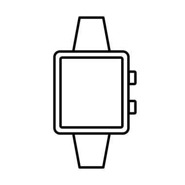 Basit tasarım akıllı twatch simgesi. Düzenlenebilir vektör.