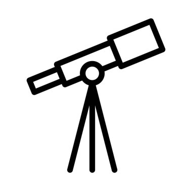 Basit tasarım teleskop simgesi. Düzenlenebilir vektör.
