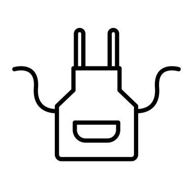 Basit tasarım önlük simgesi. Düzenlenebilir vektör.