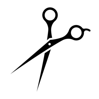 Berber makas siluet ikonu. Düzenlenebilir vektör.