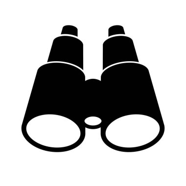 Basit dürbün siluet simgesi. Düzenlenebilir vektör.