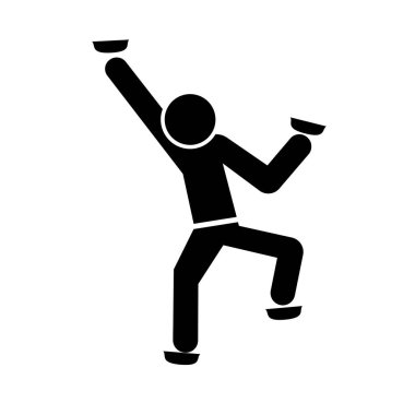 Boulding spor siluet ikonu. Düzenlenebilir vektör.