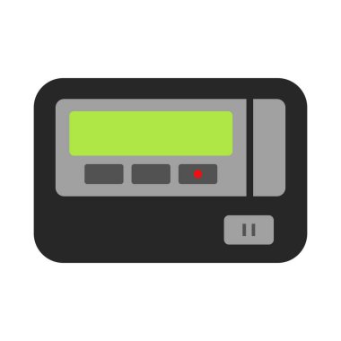 Basit bir retro çağrı cihazı ikonu. Düzenlenebilir vektör.