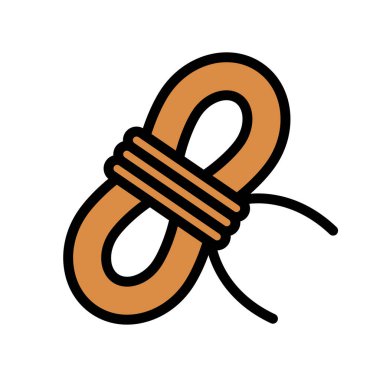 Güçlü kahverengi ip ikonu. Düzenlenebilir vektör.