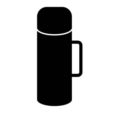 Taşınabilir su şişesi siluet simgesi. Düzenlenebilir vektör.