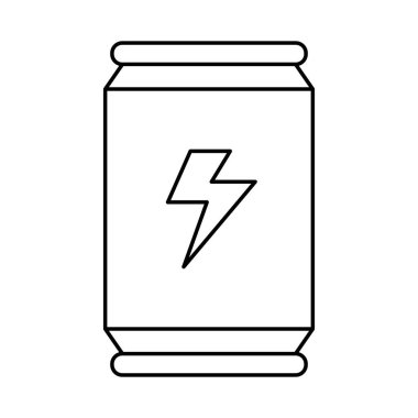 Basit tasarım enerji içeceği ikonu. Düzenlenebilir vektör.