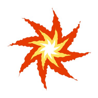 Güçlü alev patlaması ikonu. Düzenlenebilir vektör.