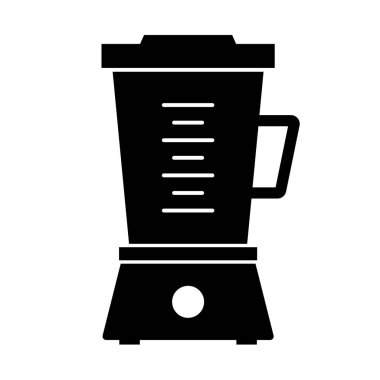 Pullu mutfak blender silueti. Düzenlenebilir vektör.