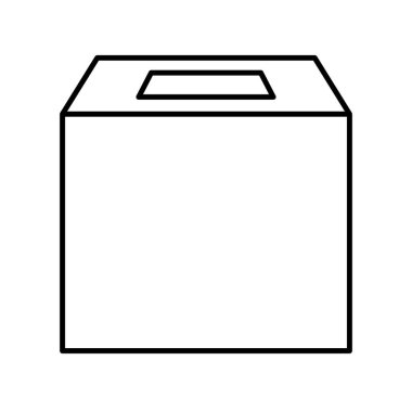 Seçim sandığı ikonu. Düzenlenebilir vektör.