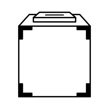 Japon oy sandığı ikonu. Düzenlenebilir vektör.