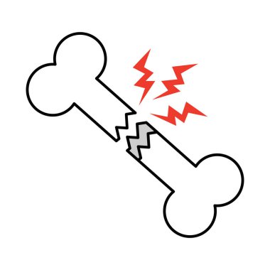 Düz tasarım kırık ikonu. Düzenlenebilir vektör.