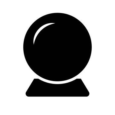 Basit bir kristal küre silueti. Düzenlenebilir vektör.