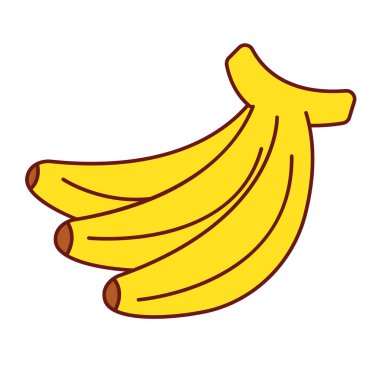 Sarı muz demeti ikonu. Düzenlenebilir vektör.