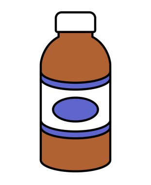 Enerji İçeceği Şişe Simgesi. Düzenlenebilir vektör.