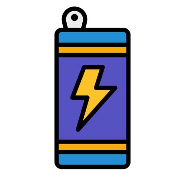 Modern enerji içeceği ikonu. Düzenlenebilir vektör.