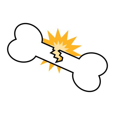 Patlak çatlak ikonu. Düzenlenebilir vektör.