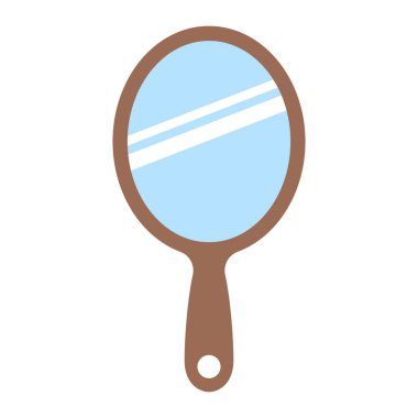 Tahta el aynası ikonu. Düzenlenebilir vektör.