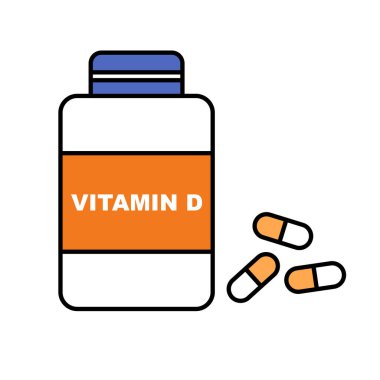 D vitamini ikonu. Düzenlenebilir vektör.