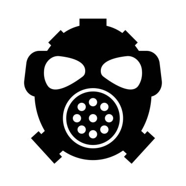 Basit gaz maskeli siluet. Düzenlenebilir vektör.