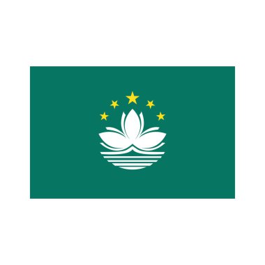 Macau ikonunun bayrağı. Düzenlenebilir vektör.