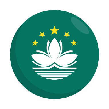 Macau bayrağı ikonu. Düzenlenebilir vektör.