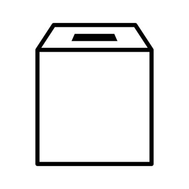 Basit seçim sandığı ikonu. Düzenlenebilir vektör.