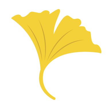Düz dizayn ginkgo ikonu. Düzenlenebilir vektör.