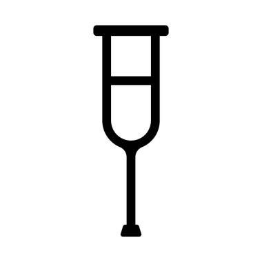 Basit tasarım koltuk değneği simgesi. Düzenlenebilir vektör.