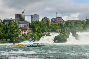 View of Rhine falls (Rheinfalls) the biggest waterfall in Europe,Switzerland