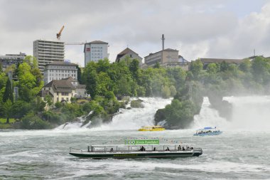 View of Rhine falls (Rheinfalls) the biggest waterfall in Europe,Switzerland