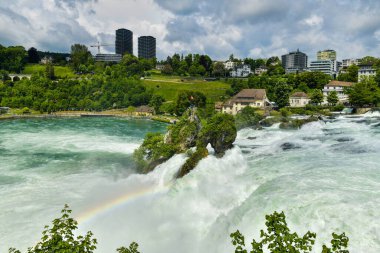 View of Rhine falls (Rheinfalls) the biggest waterfall in Europe,Switzerland
