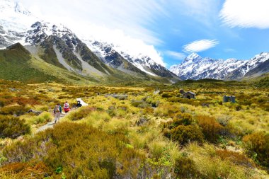 Aoraki Dağı 'ndaki Hooker Vadisi Cook Ulusal Parkı, New Zeland