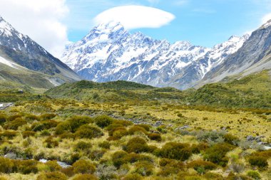 Aoraki Dağı 'ndaki Hooker Vadisi Cook Ulusal Parkı, New Zeland