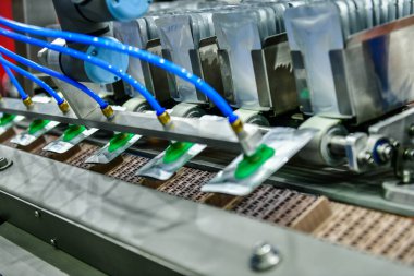 Sanayi Modern Makinesinde ambalaj hattı için alüminyum folyo poşeti