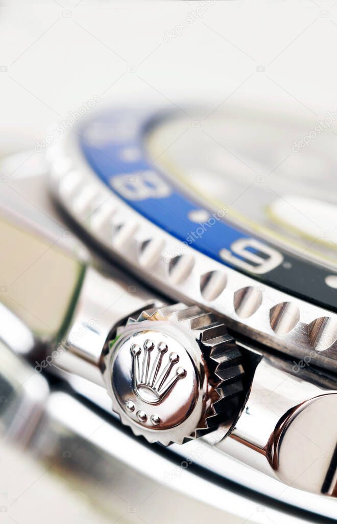 Bangkok Thailand- Feb 20,2022 :Close up Rolex GMT-Master II 