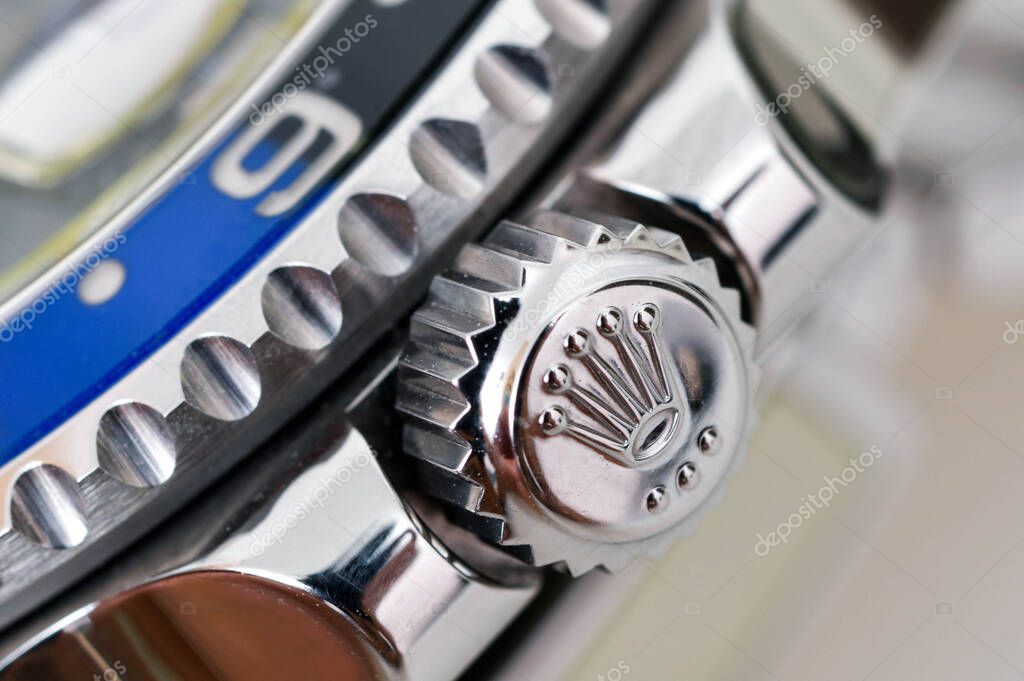 Bangkok Thailand- Feb 20,2022 :Close up Rolex GMT-Master II 