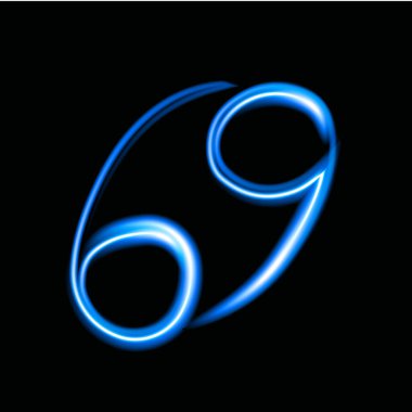 Vector isolated illustration of Cancer zodiac sign.