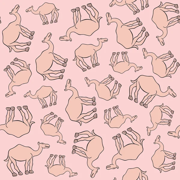 Vector isolated illustration of pattern with camels.