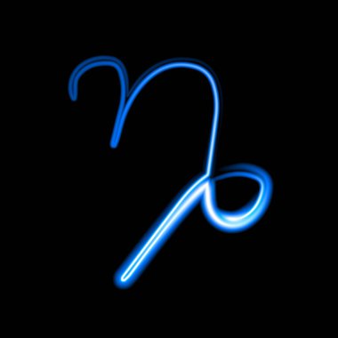 Vector isolated illustration of Capricorn zodiac sign.