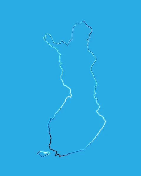 Vector Isolated Illustration Finland Map Neon Effect — Stockový vektor
