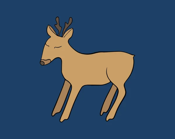 Vector Isolated Illustration Roe Deer Animal — Stock Vector