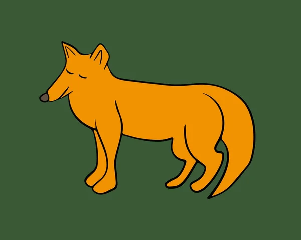赤い狐のベクトル分離図 狐の絵 — ストックベクタ