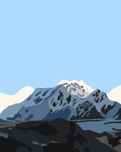 Vetor Ilustração Isolada Fundo Montanha Dia Mundial Turismo Dia Montanhas — Vetor de Stock