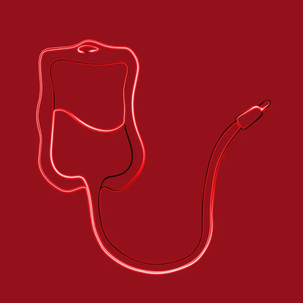 Сосуд Сбора Крови Донорство Крови Векторная Изолированная Иллюстрация Донорства Крови — стоковый вектор