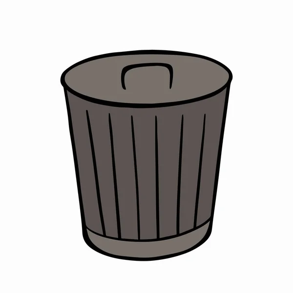 Vector Isolated Illustration Trash Can Trash Can Icon — Stock Vector