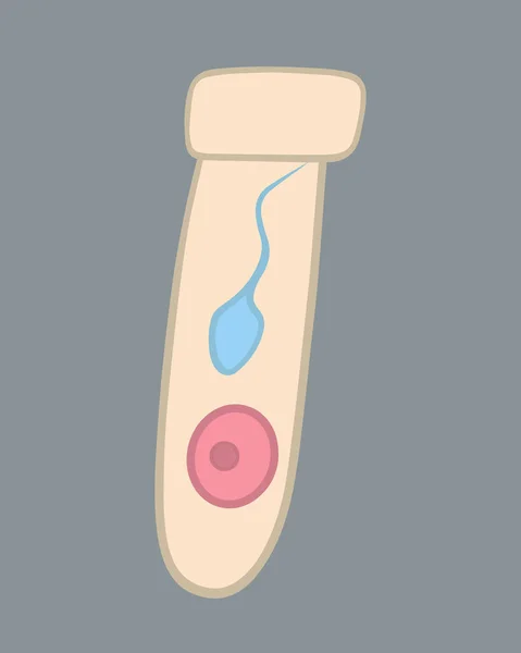 Vektor Inseminasi Buatan Ilustrasi Terisolasi Pupuk Vitro Donasi Telur Sperma - Stok Vektor