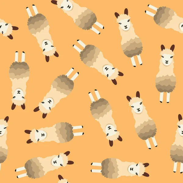 Ilustración Vectorial Aislada Patrón Con Llamas Patrón Infantil Con Animales — Archivo Imágenes Vectoriales
