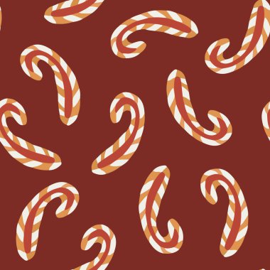 Noel desenini şekerlemelerle izole eden vektör.